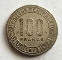 moneta Kongo 100 franków 1972