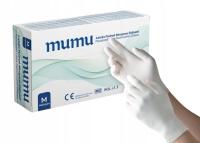 SUPER RĘKAWICE LATEKSOWE PUDROWANE RĘKAWICZKI JEDNORAZOWE roz. M 100 szt.