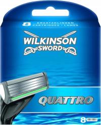 ORYGINALNE MĘSKIE WKŁADY DO MASZYNKI Wilkinson Sword Quattro x 8 sztuk