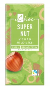 TABLICZKA KAKAOWA .Z ORZECHAMI LASKOWYMI FAIR TRADE BIO 80 g - ICHOC (VIVAN