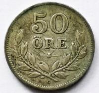 SZWECJA 50 ORE 1935 - srebro / rzadkie