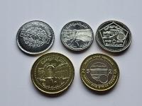 Сирия набор монет-разные винтажи, номиналы, виды - 5 штук