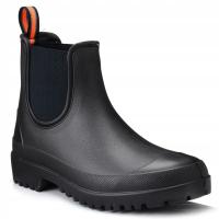 Мужские резиновые сапоги короткие поролоновые низкие черные сапоги Lemigo Chuck