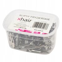 Klipsy metalowe FRYZJERSKIE klamerki do włosów pojedyncze 100 szt 6cm xhair