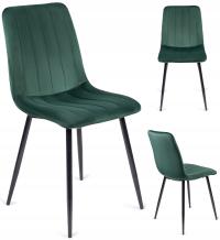 Мягкий стул для столовой кухни гостиной велюр лофт зеленый IBIS