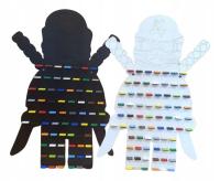 Ninja L полка книжный шкаф для строительных блоков 35pcs цифры