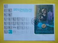 FDC z bl. 233 I 100-lecie Nagrody Nobla z chemii dla M. Skłodowskiej-Curie.