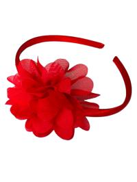 Wiosenna opaska kwiatek dziewczynka czerwony kwiatuszek