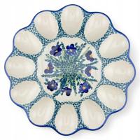 Talerz na jajka, jajecznik UNIKAT dek. IM03 Ceramika Bolesławiec