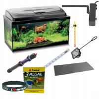 AKWARIUM 60 LED CZARNE + FULL WYPOSAŻENIE - S1