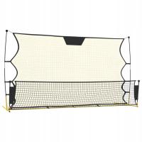 Rebounder do piłki nożnej czarno-żółty 183x85x120 cm