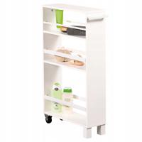 REGAŁ KUCHENNY WĄSKI TRZYPOZIOMOWY BIAŁY MDF 15X79X50 CM KESPER