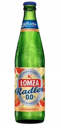 Piwo Łomża Radler Grapefruit 0% butelka 500ml