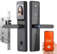 Klamka do drzwi wideodomofon wkładka WiFi Tuya Smart Rfid Kod Odcisk palca