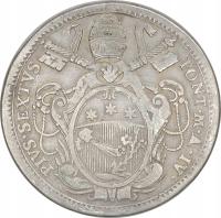 10.hy.PAPIESTWO, PIUS VI, 1/2 SCUDO 1778/ IV