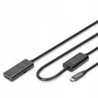 Kabel aktywny Digitus USB 3.2 USB-C USB-A DA-73111 10m