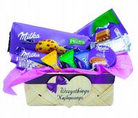 Подарочная корзина MILKA Box набор конфет подарок на День рождения именины 18