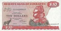 Zimbabwe - 10 Dollars - 1983 - P3d - St.1/1-