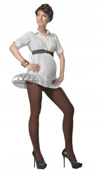 Rajstopy ciążowe na brzuch , elastan, Czekolada , Lida , 40den