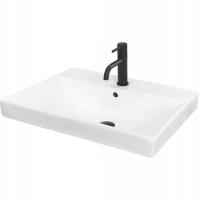 Umywalka Wpuszczana Ceramiczna Prostokątna Mandy 60cm Biała Rea