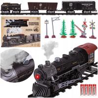 Kolejka Elektryczna dla Dzieci POCIĄG z EFEKTAMI Światło Dźwięki DYM PARA