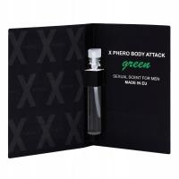 Perfumy dla mężczyzn przyciągające kobiety X-Phero Body Attack Green 1 ml