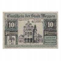 Banknot, Niemcy, Meppen Stadt, 10 Pfennig, personn
