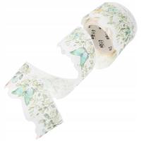 TAŚMA WASHI DEKORACYJNA KWIATY MOTYLE - ARTYSTYCZNA TAŚMA SAMOPRZYLEPNA