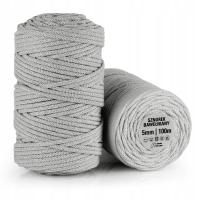Плетеный хлопковый шнур 5 мм, 100 м, макраме-43 разных цвета
