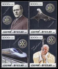 Gwinea Bissau 2005 Mi 2946-49 ** Jan Paweł II Papież Srebro