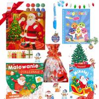 GOTOWA PACZKA ŚWIĄTECZNA NA MIKOŁAJA PREZENT NAKLEJKI HAFT DIAMENTAMI MIKOŁ