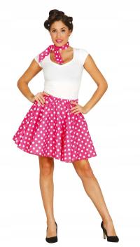 Strój damski Pin Up Róż Barbie Lata 50-te L
