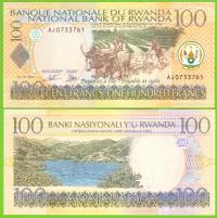 RWANDA 100 FRANCS 2003 P-29b UNC-