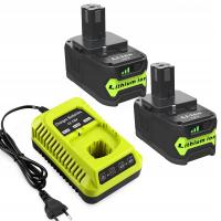 2x Akumulator 6.0Ah do Ryobi ONE+ P102 P103 P108+ ŁADOWARKA 12V -18V