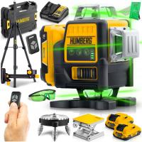 POZIOMICA LASEROWA LASER KRZYŻOWY 4D STATYW 50m ZESTAW BATERII