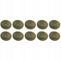 ZESTAW 10 ZŁOTYCH METALOWYCH MONET RZYMSKIE LARP RPG