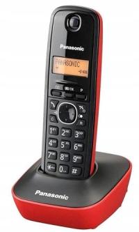 STACJONARNY TELEFON BEZPRZEWODOWY Panasonic KX-TG1611 CZARNO-CZERWONY