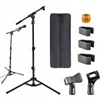 MOZOS SM809 PODŁOGOWY STATYW MIKROFONOWY STUDYJNY PROSTY Z RAMIENIEM