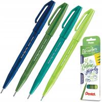 Набор ручек для каллиграфии 4 цвета PENTEL Touch Brush Pen