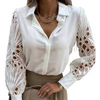 Элегантная блузка женская рубашка декоративные рукава