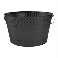 Wiaderko na lód Rustykalny przenośny pojemnik Organizer Lekki uchwyt Czarny