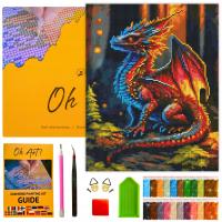 DIAMOND PAINTING 5D z RAMĄ Haft Diamentowy 30x40 Mozaika Zwierzęta Oh Art!