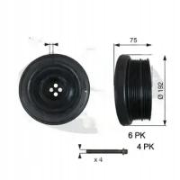 Gates TVD1050A Koło pasowe, wał korbowy