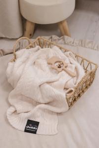 Детское вязаное одеяло мериносовая шерсть 85X100 см Юкки