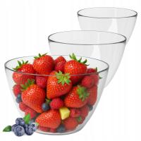 3 x MISKA SALATERKA SZKLANA MISA MISKI DO SAŁATKI NA SAŁATKĘ ZESTAW 17cm