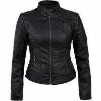 515_ЖЕНСКАЯ КОЖАНАЯ КУРТКА RAMONESKA ПЕРЕХОДНАЯ КОЖА _