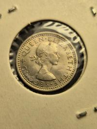 3 pensy 1957 Nowa Zelandia