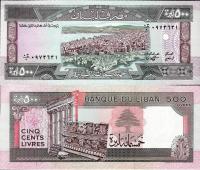 Liban 1988 - 500 Livres - Pick 68 UNC