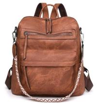 2w1 PLECAK TOREBKA DAMSKI MIEJSKI BRĄZ FUNKCJONALNY JAKOŚĆ Z KIESZENIĄ