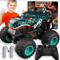 SAMOCHÓD SAMOCHÓD MONSTER TRUCK ZDALNIE STEROWANY DINOZAURY 4X4 LED PREZENT
